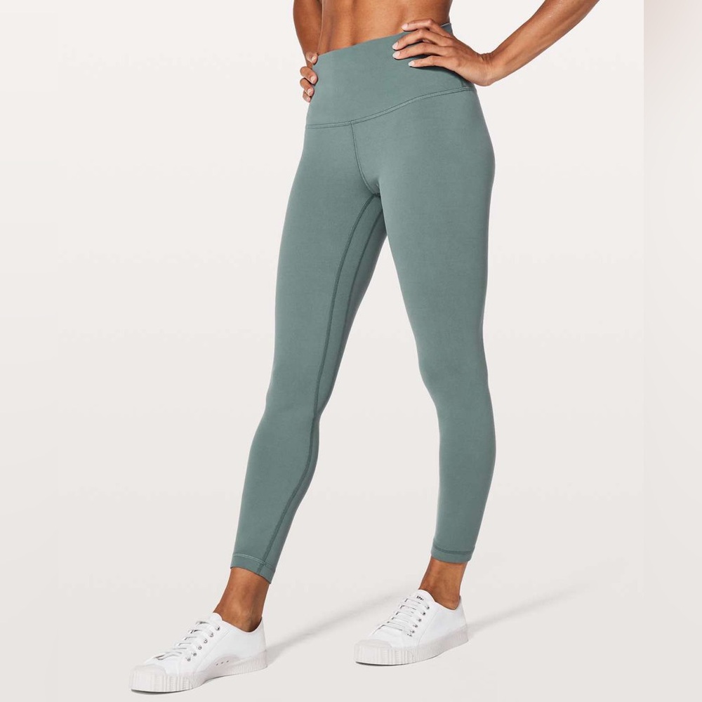 Lululemon Align HR Pant 25” Sea Steel Size 10 • Like New • No Pilling